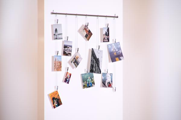 Metal hanger with photos