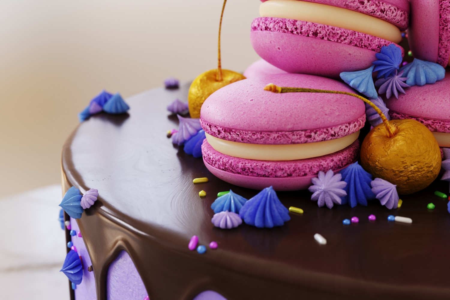 C4D Simple High End Gourmet Cake Food Model Download Decors & 3D Models |  C4D Free Download - Pikbest